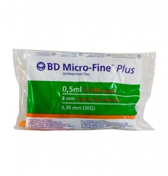 Шприц инсулиновый, Micro-Fine Plus (Микрофайн плюс) 0.5 мл р. 0.30ммх8мм 30G №10 u-100